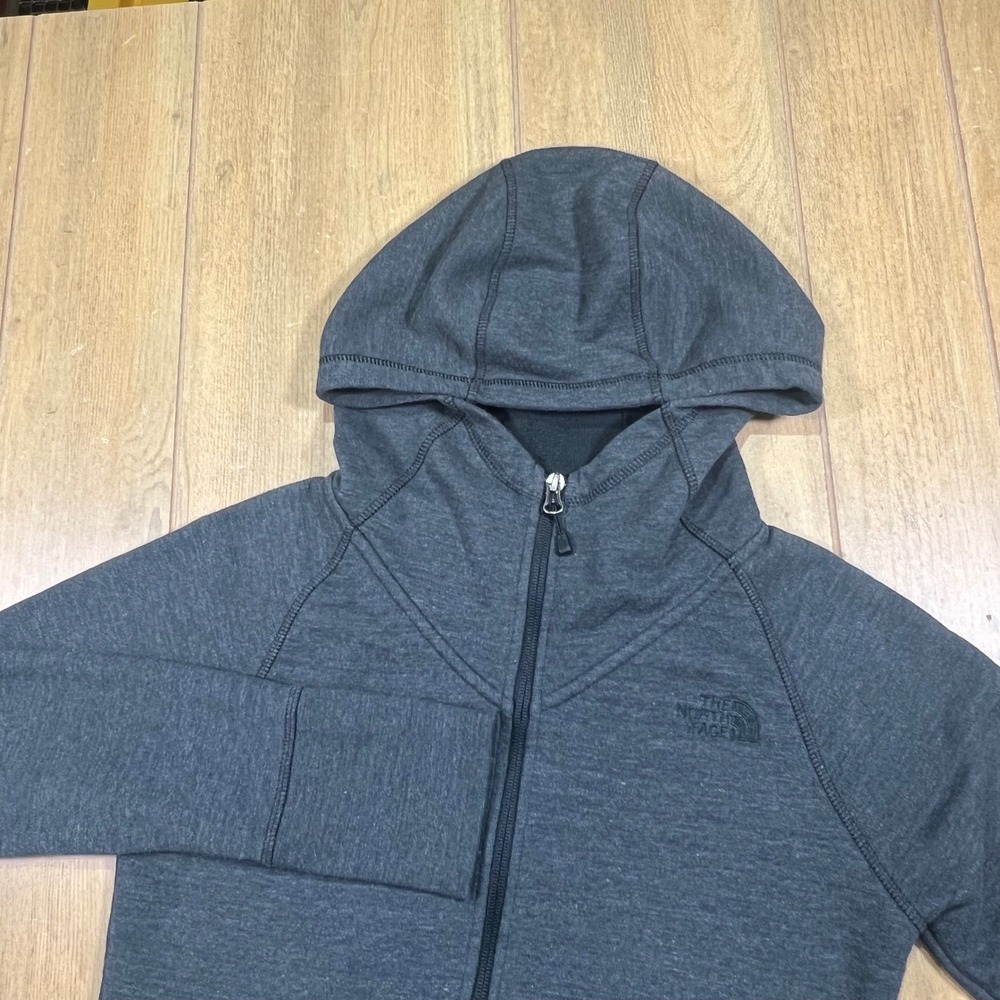 The North Face Womens Charcoal Heather Full Zip Fleece Hoodie NF0A370QDYZ Small